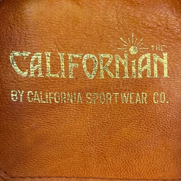 1970s True Vintage Californian Mens/Unisex Leather Jacket Size 42 Retro Western - Picture 4 of 12